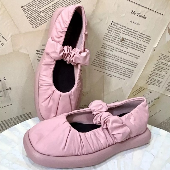 Camper Shoes - Camper Onda Sport Ballet Bubble Flat Mary Jane Lightweight Leather Pink NWOB